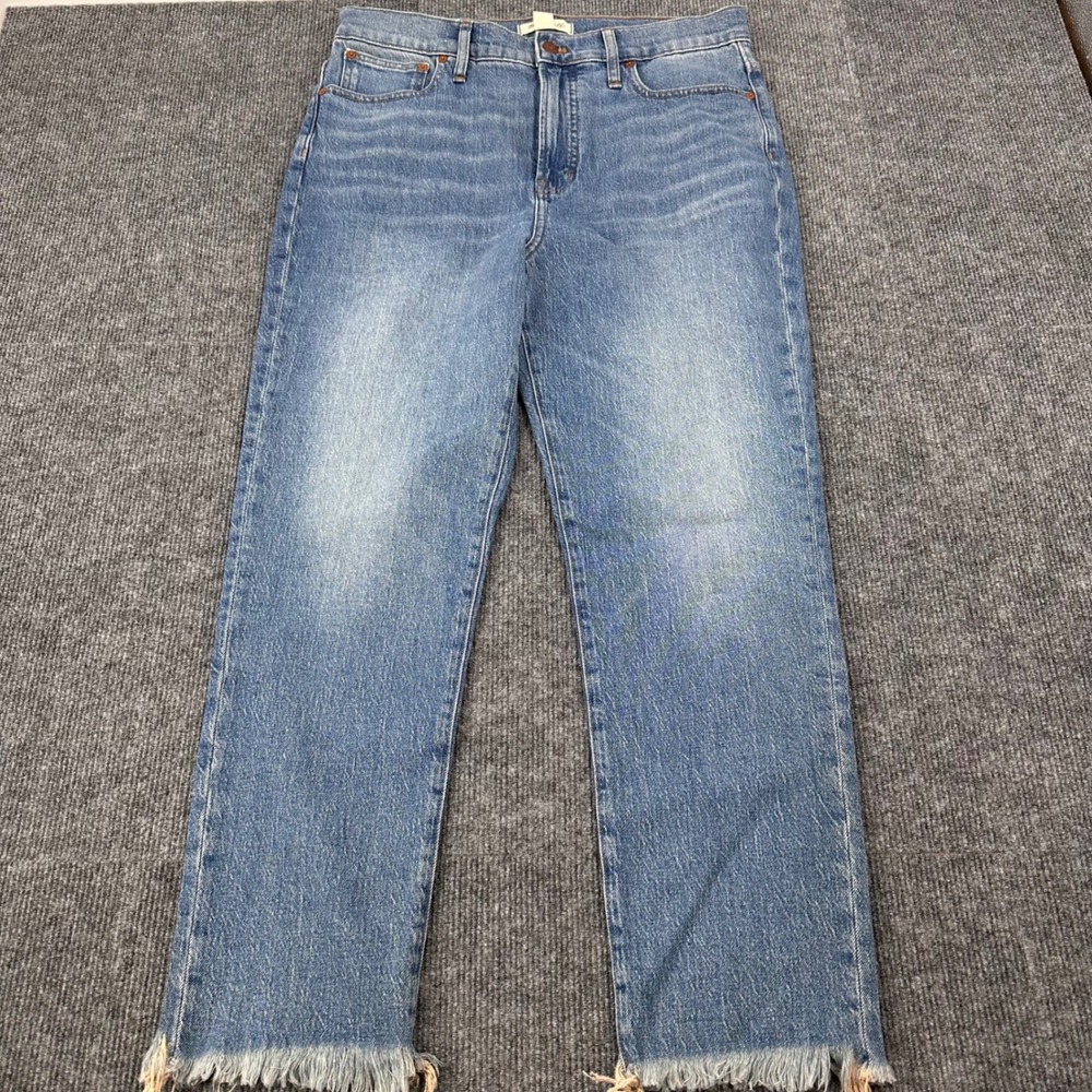 Madewell The Perfect Vintage Jean Women 31 Raw Hem High Rise Blue Denim Modern